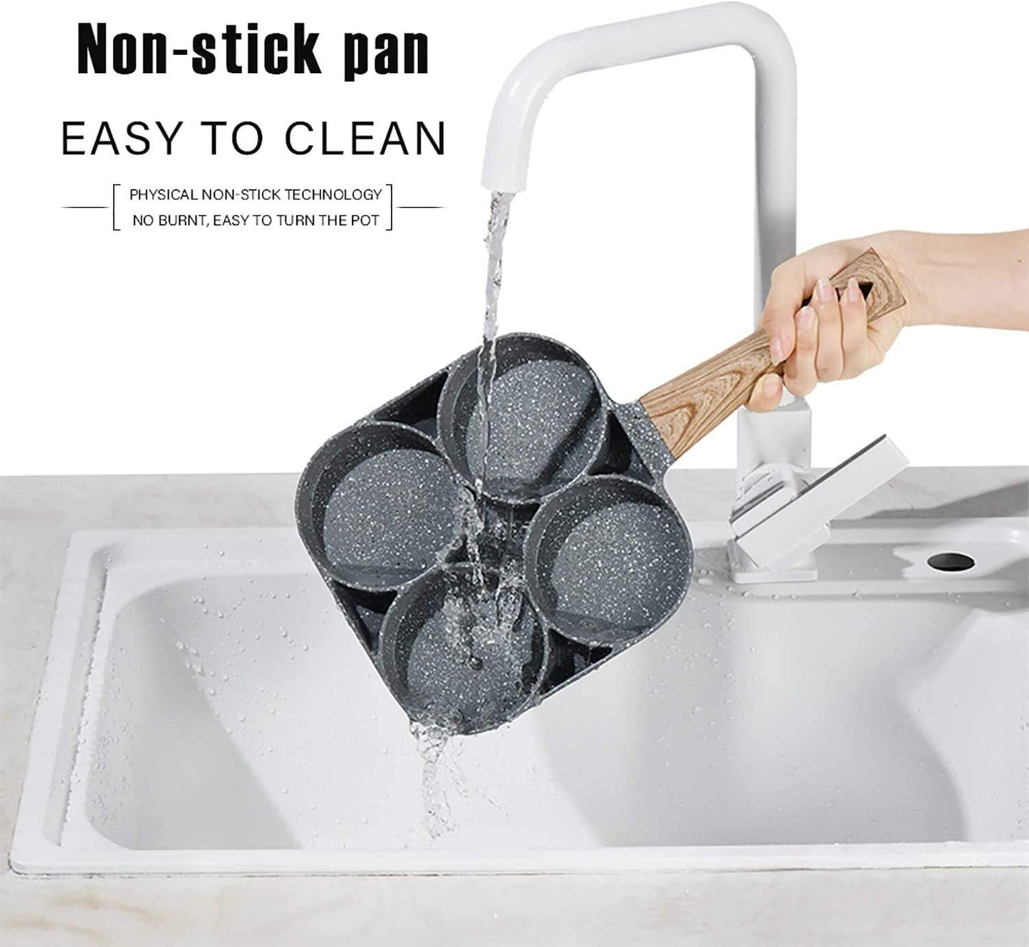 Non-Stick Frying Pan with 4 Hole