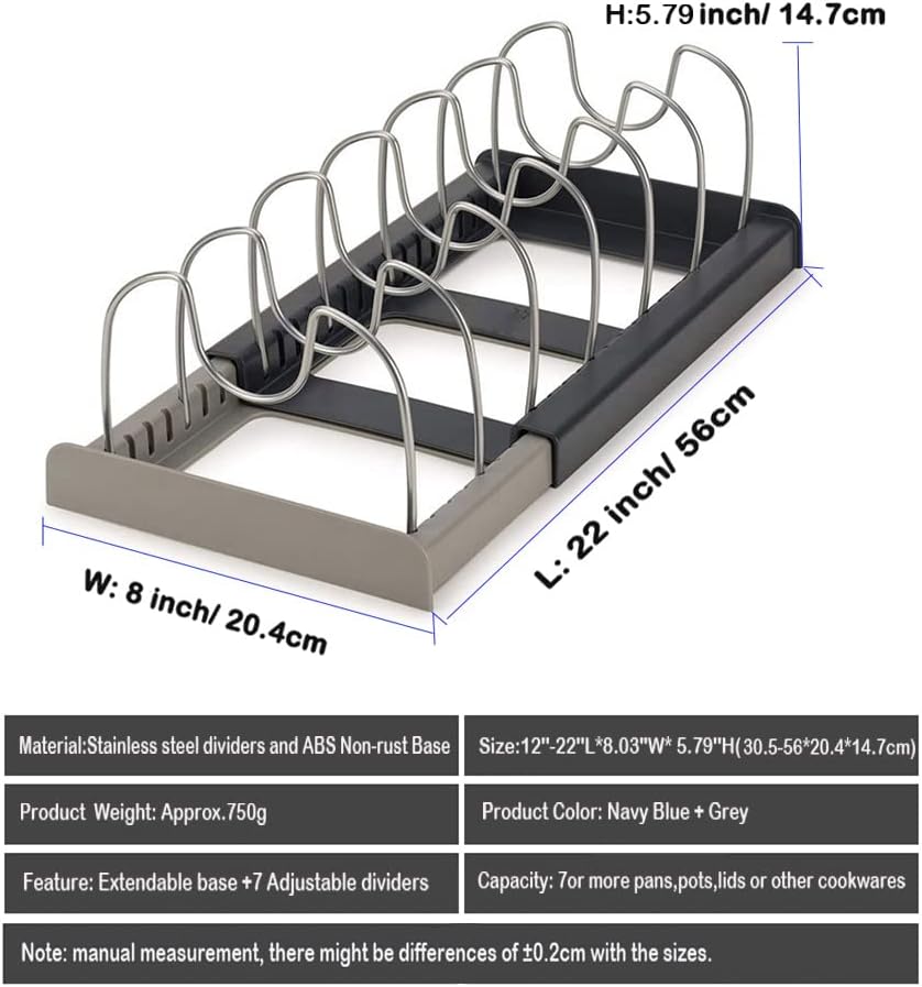 Pan Pot Lid Rack Organizer