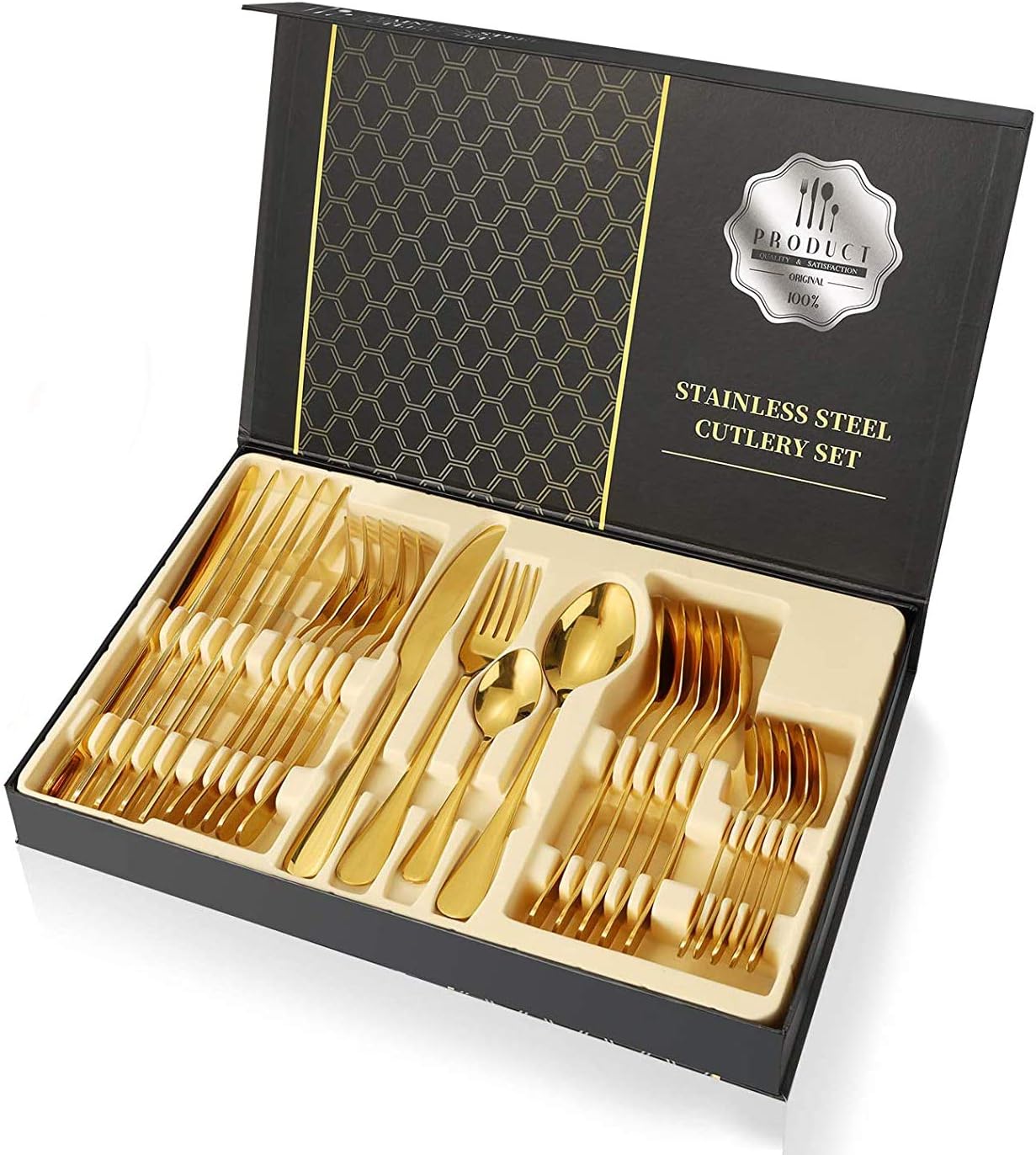 24 pcs Golden Cutlery + Good Morning Mug FREE