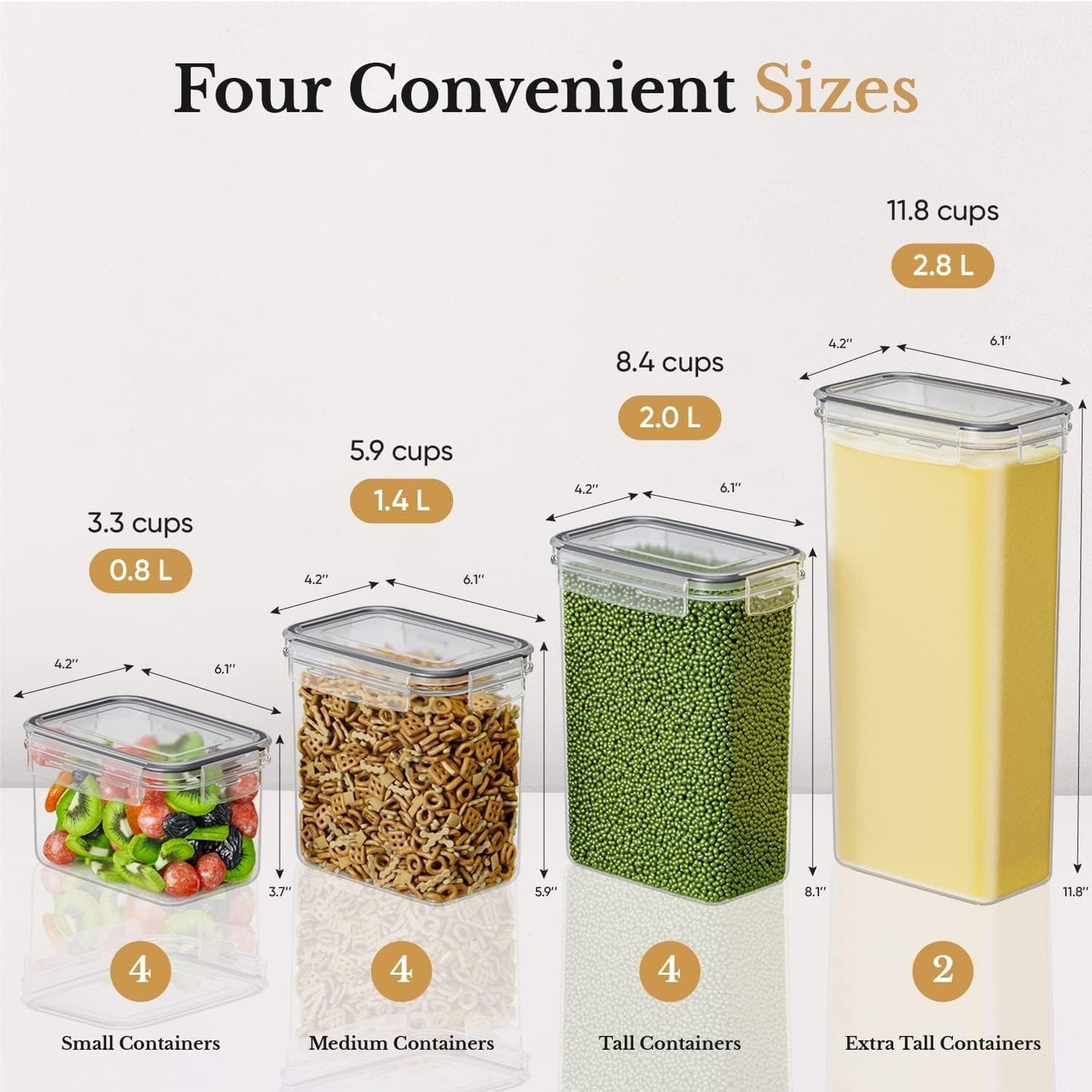 Airtight Food Storage Containers with Lids 14 Pcs