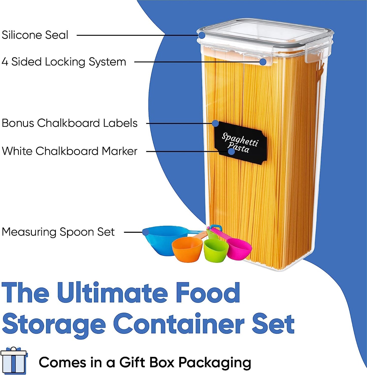 Airtight Food Storage Containers with Lids 14 Pcs