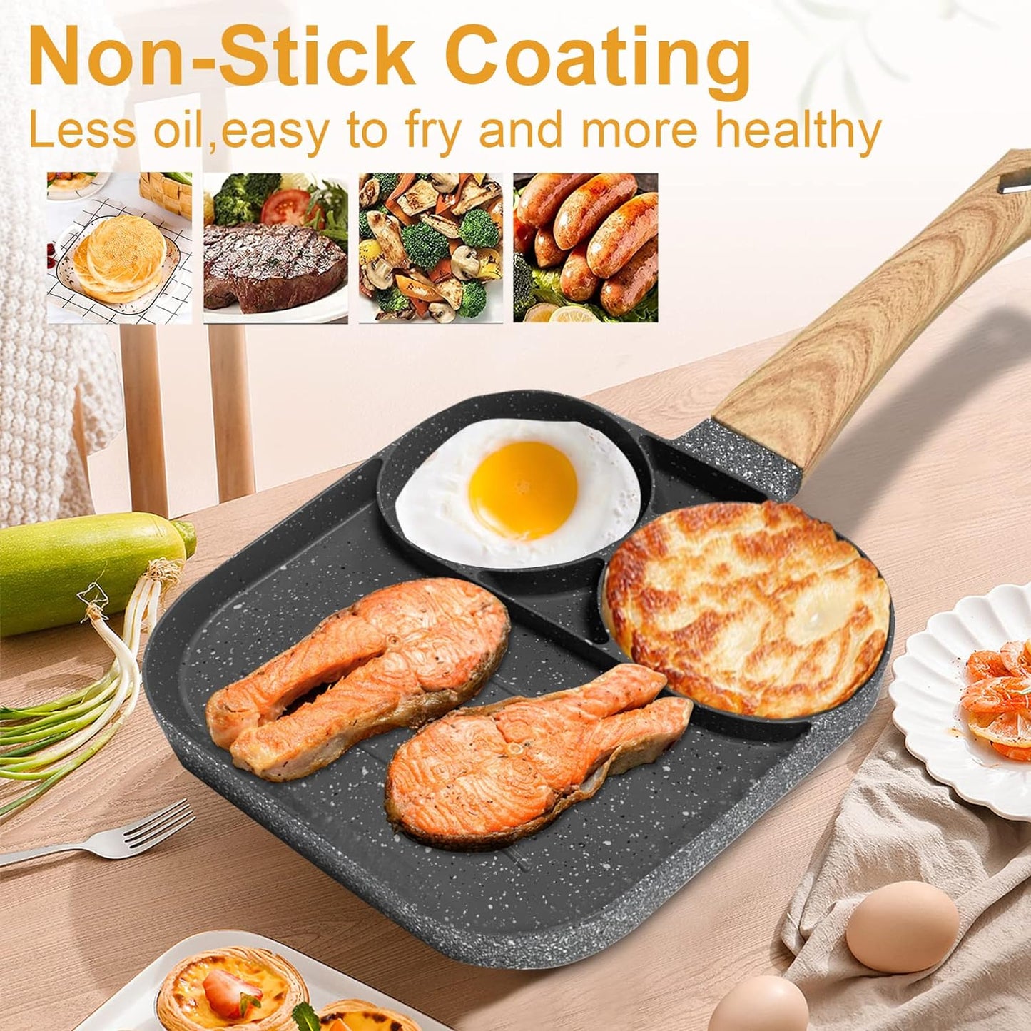 2 Hole Egg Frying Pan