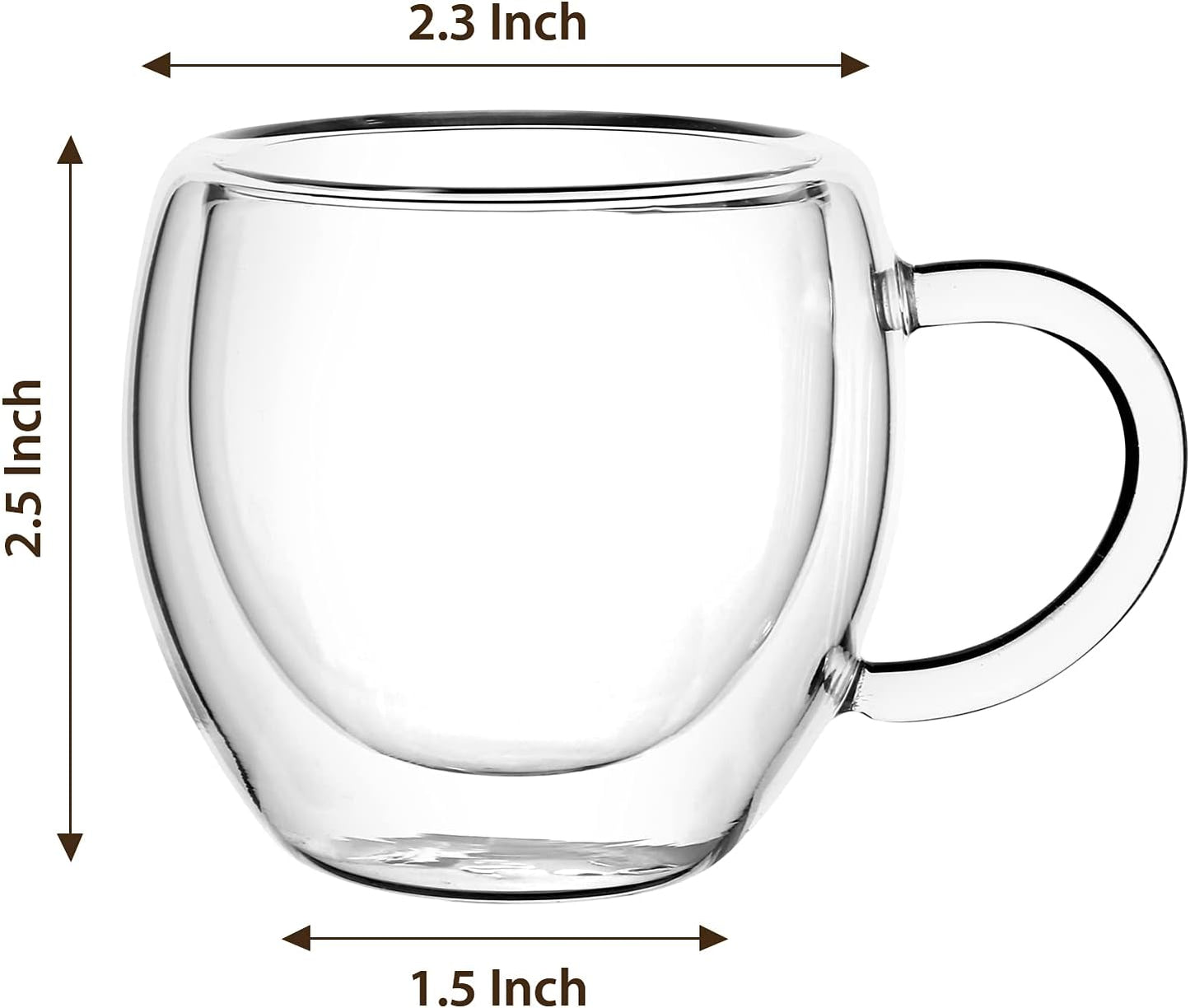 Set of 2 Double Wall Mugs