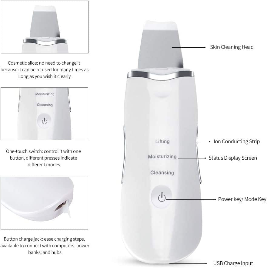 Ultrasonic Facial Skin Scrubber