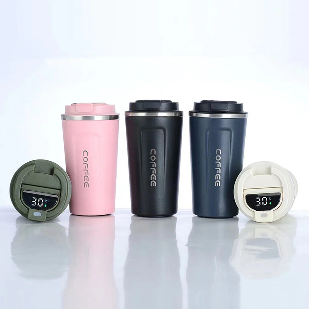 Thermos Coffee Mug Stainless Steel Coffee Cup Temperature Display