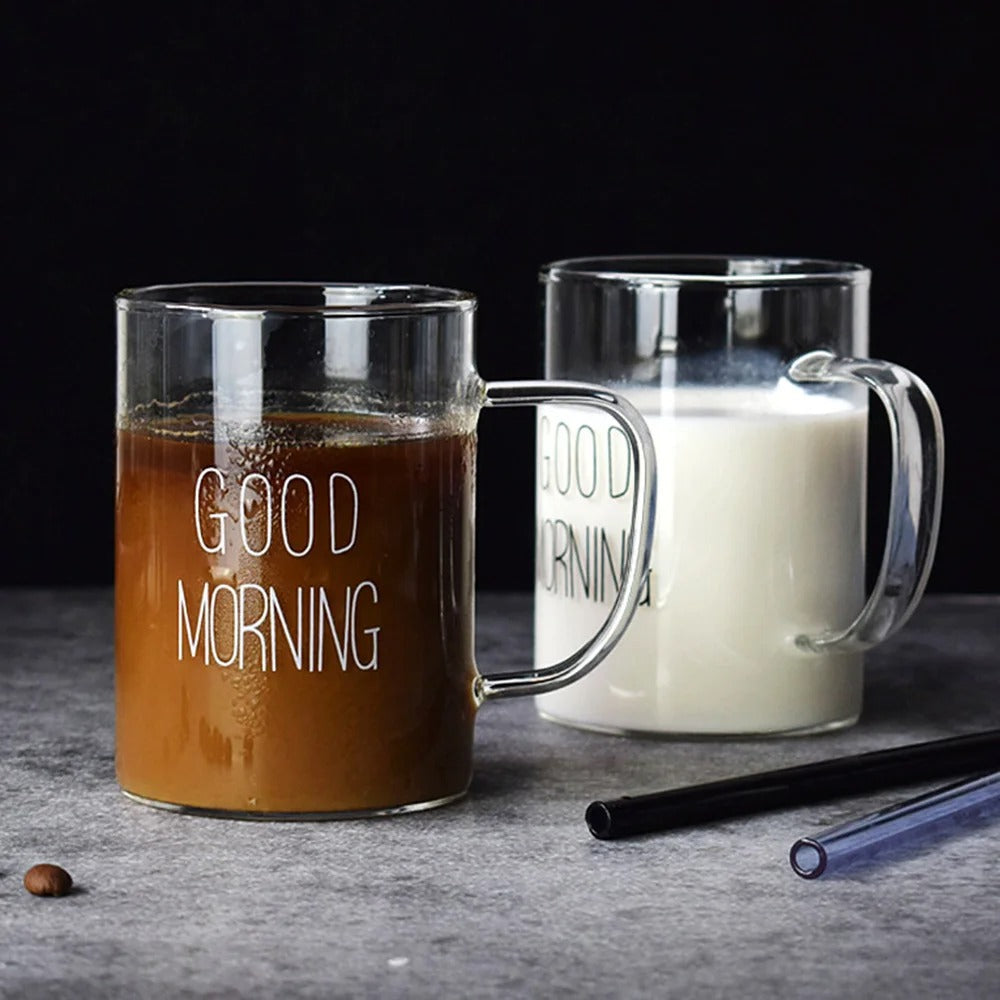 Set of 2 Good Morning Coffee Mugs 460ml