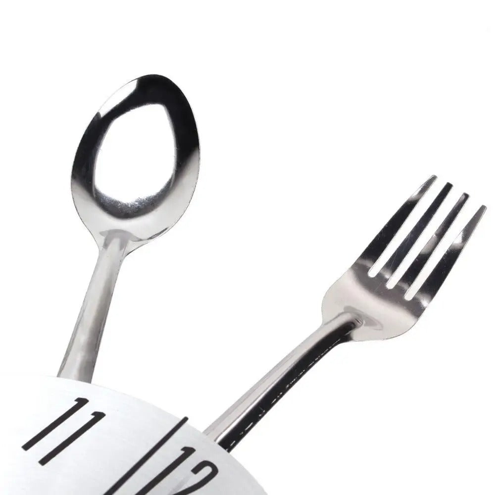 Stainless Steel Knife Fork Spoon Wall Clock