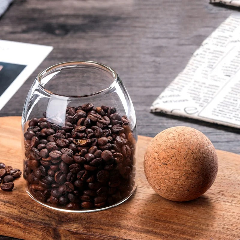 Set of 3 Glass Jars With Cork Lid